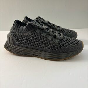 NOBULL Knit Runner Running Shoes Black Ivy Gray Unisex Womens Sz 6.5 Mens 5